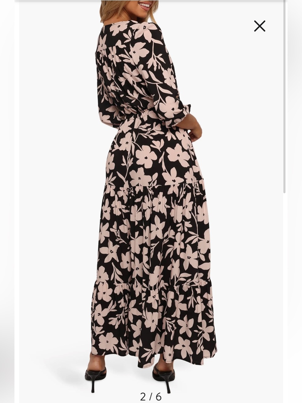 Petal & Pup Kelda Floral Maxi Dress in Black Augusta - Picture 2 of 11